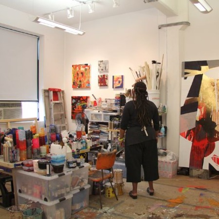 Erika Cosby in her art studio.